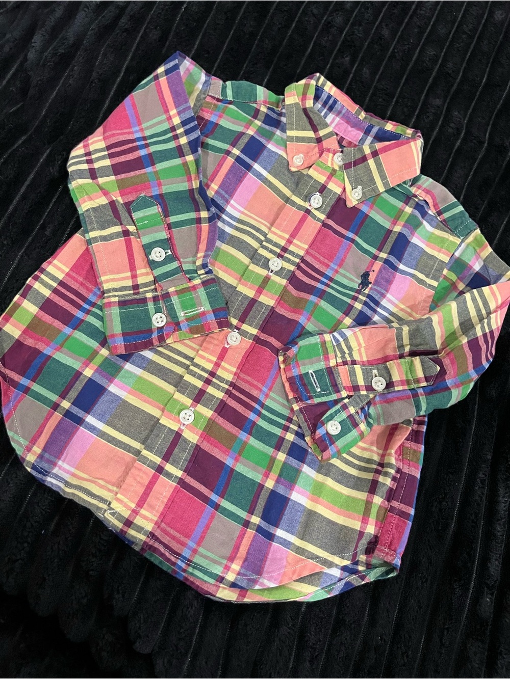 Ralph Lauren Multicolor Plaid Button-Down Shirt - Green, Pink, Blue